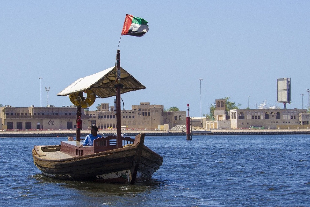 Dubai abra wooden dhow Creek