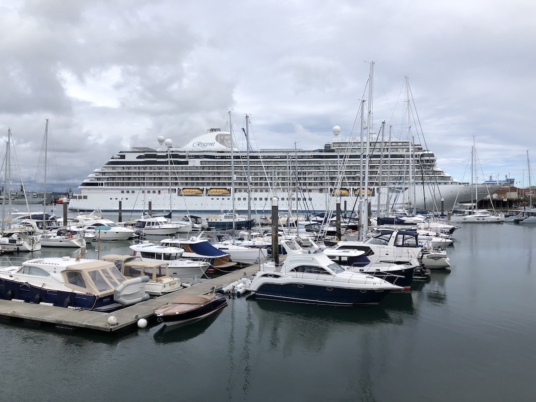 Regent Seven Seas Splendor docked in Falmouth